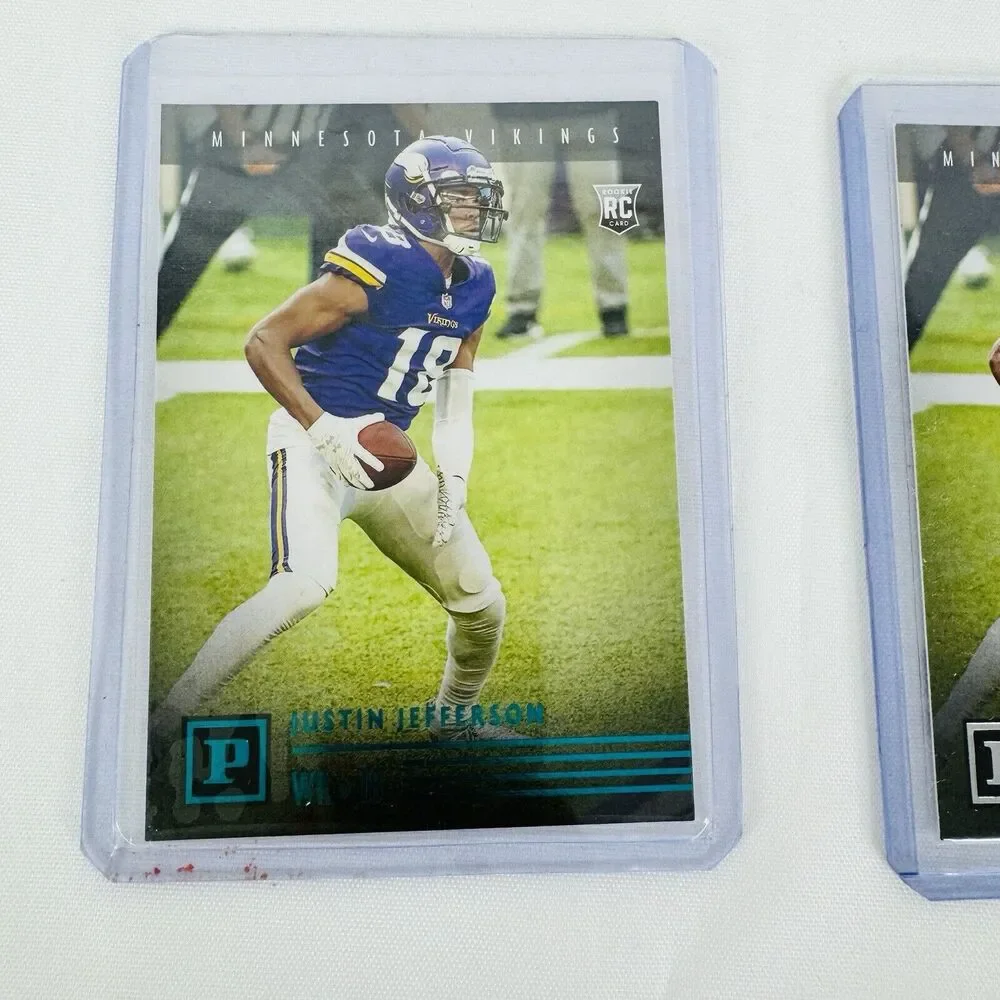 2020 Chronicles Panini Justin Jefferson Teal & White Rookie RC Lot PA-23 Vikings